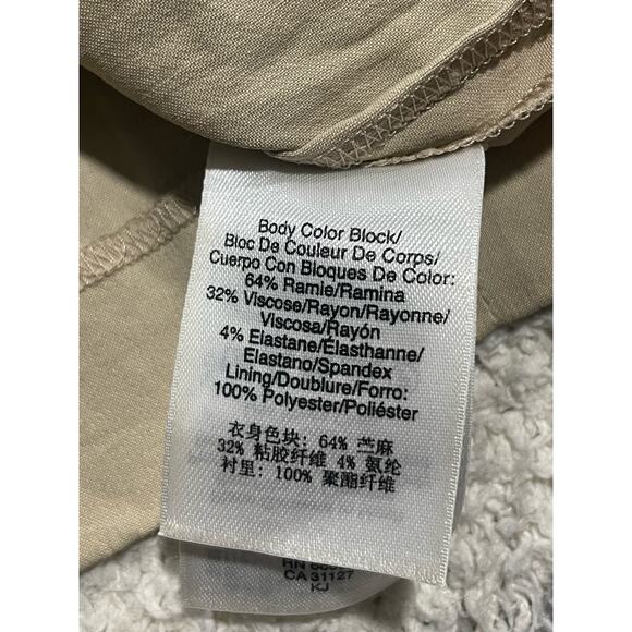 DKNY Women's Size 2 Sleeveless Colorblock Shift Dress Black Red Tan - Picture 9 of 11